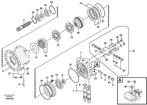 VOE14601385 14601385 het Verzegelende Graafwerktuig Swing Motor van Kit For EC300D VOE