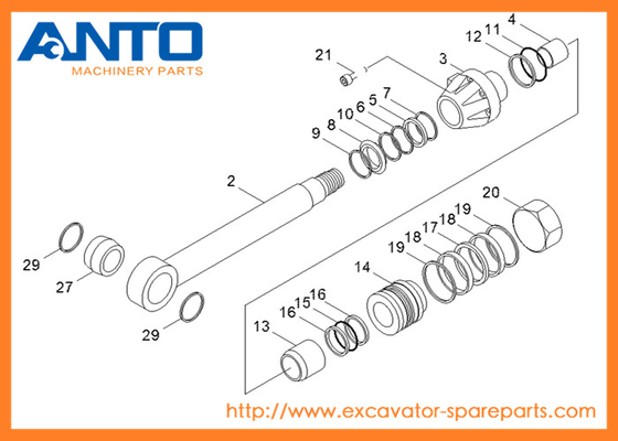 31Y1-10160 HCE Seal Kit Hyundai Excavator Oliecilinderonderdelen Voor R250LC-7 R250LC-3