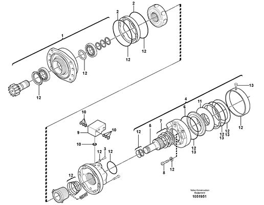 VOE990849 O-ring graafmachine onderdelen voor VOE EC235C EC240B EC240C EC250D EC250E