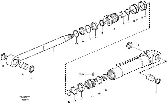 VOE990596 O-ring graafmachine onderdelen voor VOE EC160B EC160C EC160D EC160E EC170D