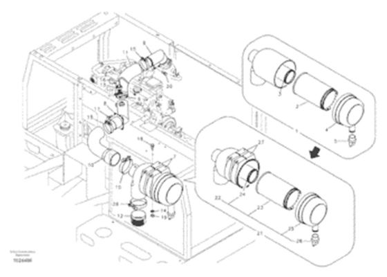VOE14518258 de Vervangstukken van het het Systeemgraafwerktuig van de slanginham voor VOE EC160B EC180B EC210B