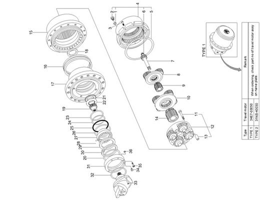 VOE14604652  Ztaj-00013 schroefgraafwerktuig Parts VOE EC460B