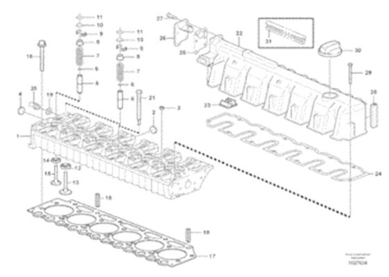 20943385 VOE20943385 het Graafwerktuig Engine Spare Parts van de Cilinderkoppakking VOEL