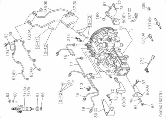 1153113010 1-15311301-0 Hitachi ZX200 ZX110 Injecteurspijp