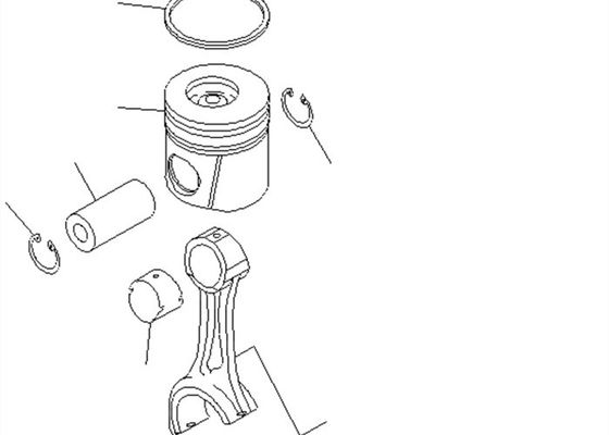 De Zuigeras van Graafwerktuigengine parts S6D102E van KOMATSU PC200 6732-31-2410