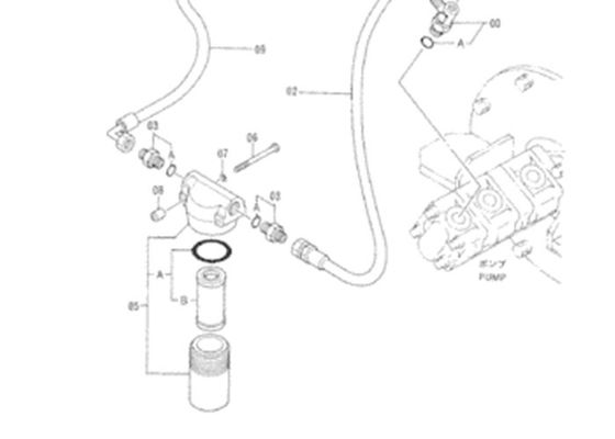 4294135 de Hydraulische Filter van de Oliezeef voor Hitachi EX40 EX55UR