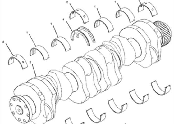 1280400 0.51mm Hoofd Dragend Graafwerktuig Engine Parts  C13 345B 365B