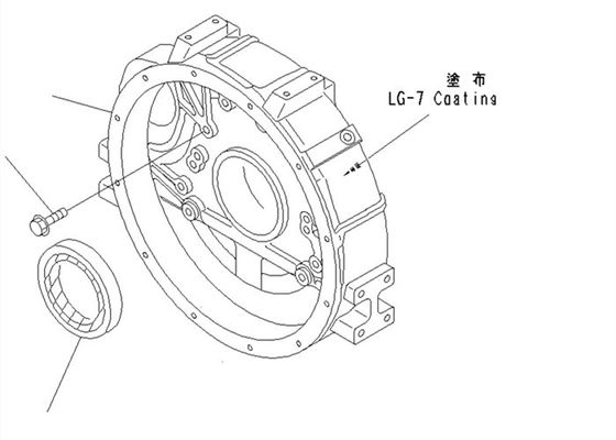 Achterverbinding 6140-21-1341 het Graafwerktuig Spare Parts van pc100-6 4D95 KOMATSU